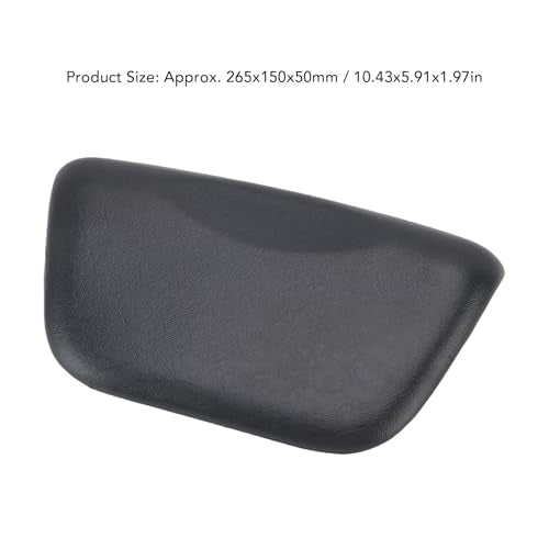 Bath Pillow with Suction Cups Ergonomic PU Headrest Neck Support Cushion for Bathtub Spa Hot Tub Quick Dry Non Slip 10.4x5.9 Inch