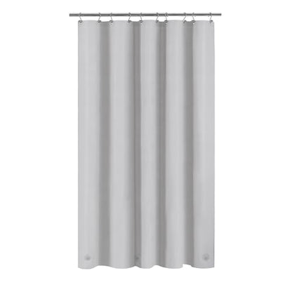Barossa Design 54W x 78H Stall Shower Curtain Liner Silver Gray | Waterproof PEVA, 3 Bottom Magnets, Metal Grommets, Lightweight Plastic Shower Liner 54x78 Inches for Bathroom Stall - color: Gray Silver, size: 54"W x 78"L (Pack of 1)