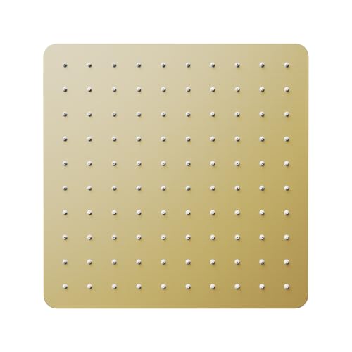 VBFF-Shower Head,rain shower head, 8 inch- Square Shower Head, 1.8 GPM Flow Rate, rainfall showerhead,VBFF07 (Brushed Gold) - color: Brushed Gold, size: 8 Inch