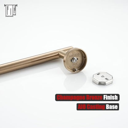 JQK Champagne Bronze Towel Bar, 12 Inch 304 Stainless Steel Thicken 0.8mm Towel Rack Bathroom, Towel Holder Wall Mount, Useable Length 9 Inch, TB110L9-CB - color: Champagne Bronze, size: 12 Inch