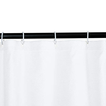 Amazon Basics Lightweight Super Soft Easy Care Microfiber Waffle Texture Shower Curtain , 72" x 72", White - color: White, size: 72"W x 72"L (Pack of 1), style: Waffle Texture