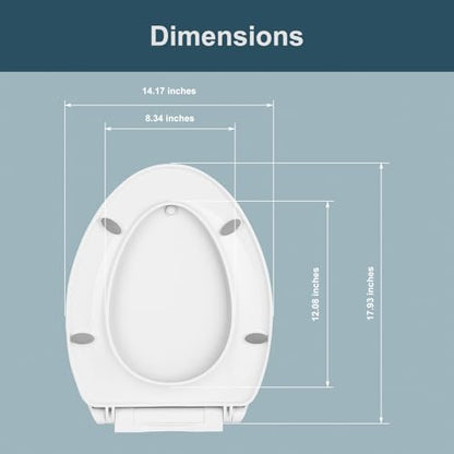 Elongated Slow Close Toilet Seat, Slip-Resistant, Quick Releasing for Cleaning, Easy to Install, Never Loosen, White - style: Elongated