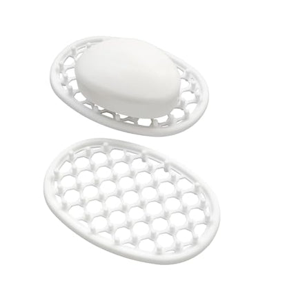 2 Pack Soap Dish for Shower, Non-Slip Silicone Bar Soap Holder with Efficient Drainage Holes for Bathroom Sink, Self Draining Soaps Saver Pad for Shower Niche, Shelf (White- 2Pcs) - color: White- 2pcs