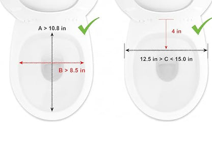 PEPE Mobility Raised Toilet Seat with Lid for Elderly 6" High | Fits Round and Elongated up to 15" Wide, Commode Seat with Sturdy Brackets, Medical Aid - color: 6 Inch