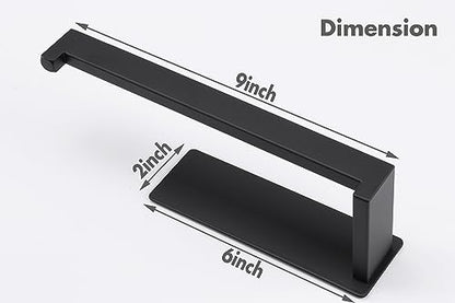 Hand Towel Holder, Strong Self Adhesive Hand Towel Ring, Thicken SUS304 Stainless Steel Hand Towel Bar/Rack, No Drilling Modern Hand Towel Hanger (Matte Black, 2 Pack 9 in) - color: Matte Black, size: 2 Pack 9 In