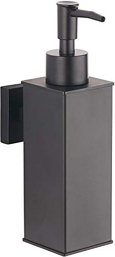 BGL Soap Dispenser Stainless Steel 304 Wall Mount Black Liquid and Soap Dispenser for Kitchen and Bathroom - color: Black