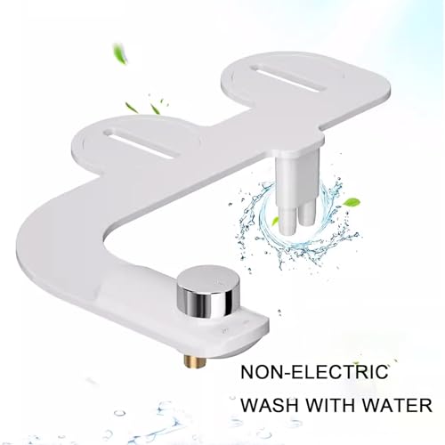Bidet Attachment for Toilet Non Electric Bidet Seat Attachment Dual Nozzle with Retractable Nozzles Adjustable Water Pressure Control