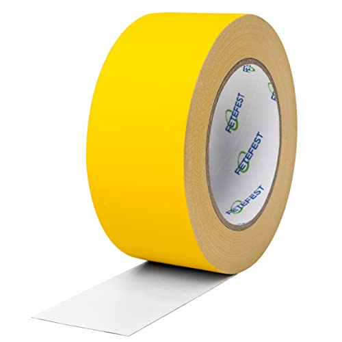 Gaffers Tape Yellow Heavy Duty, 2" by 30 Yards, Professional Grade Gaffer Tape, Non-Reflective, No Residue, Hand Tear, Self-Adhesive, Multiple Purposes (Yellow, 2 inches x 30 Yards) - color: 2" Yellow (1 Roll)