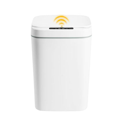 Kitchen Trash Can, 16L Automatic Trash Cans Built-in LED Lighting & Trash Bag Box Automatic Motion Sensor Bathroom Trash Can with One-Touch Auto Bagging & Odor Sealing for Kitchen Bedroom Office