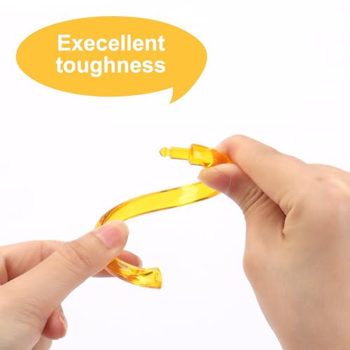 Golden Yellow Shower Curtain Hooks - 12 Pcs Circular Plastic Shower Curtain Rings for Bathroom - O Shaped Gold Yellow Shower Hooks Rings for Shower Curtain Rod - color: Golden Yellow