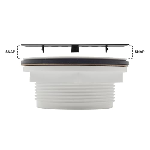 2" Sch 40 PVC Shower Drains W/ 4-1/4" Square Cover in Polished Chrome - color: Polished Chrome