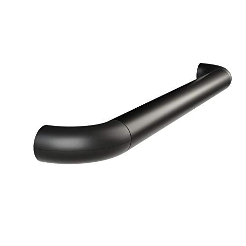 Grab Bar - Satin Black Anodized Aluminum with Satin Black Hardware - 30 Inch Length - 1.6 Inch Diameter - color: Black, size: 30 Inch