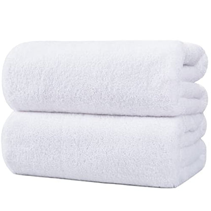 POLYTE Quick Dry Lint Free Microfiber Bath Sheet, 35 x 70 in, Pack of 2 (White) | 2 Pack, Oversize, Lint Free, Quick Dry - color: White