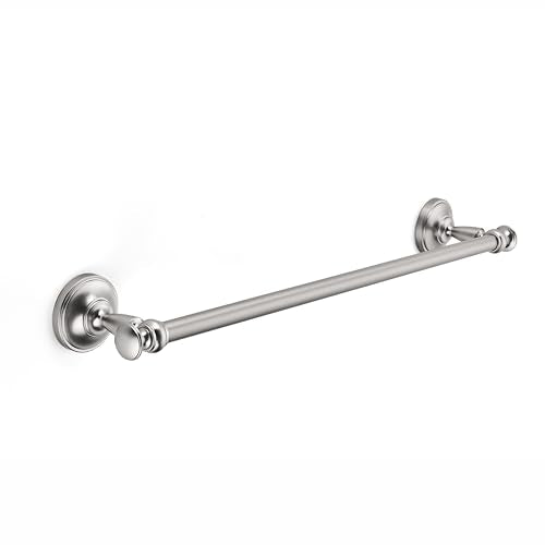 khtumeware 1 Pack Brushed Nickel Towel Bar 18 Inch Towel Rack for Bathroom Wall Mounted Thicken Steel Towel Rod Modern Home Decor - color: Brushed Nickel, size: 18 Inch Towel Holder