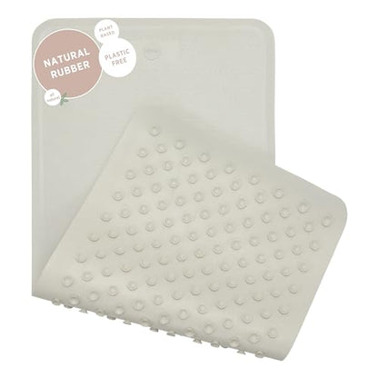 HEVEA Natural Rubber Big Bath Mat - Upcycled, Danish Design - Non Slip Bathtub Mat, 299 Suction Cups - Safe and Friendly Shower Mat for All Ages (Marble) - color: Marble, size: 29.5" x 13.4" (Rectangular)