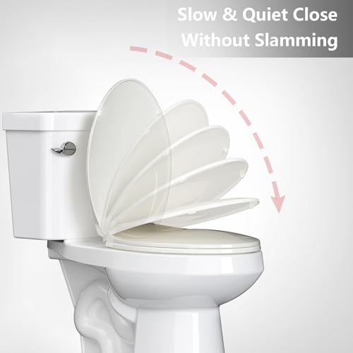 Toilet Seat, Elongated Toilet Seat with Quick-Release And Quick-Attach, Plastic Toilet Seat with Soft Close, Never Loosen, Easy Install and clean - Fits Most Elongated Toilets Biscuit - color: Biscuit, size: Elongated