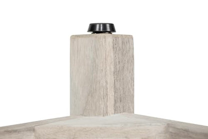 TeakCraft Gray Teak Shower Bench Seat for Bathroom - Waterproof Shower Stool - Fully Assembled, Rustic Gray Finish, The Cosima
