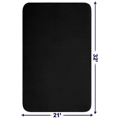 American Soft Linen 21x32 Fluffy Foamed Slip Reducer Bath Rug, Machine Washable Area Bath Mat Rugs for Bathroom, Black - color: Black, style: 21x32" Fluffy Foamed Bath Mat