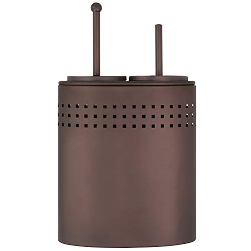 Blue Donuts Toilet Brush and Plunger Set with Holder, Modern Oil Rubbed Bronze Bathroom Accessories Toilet Plunger and Toilet Bowl Brush Combo - color: Bronze