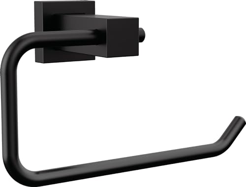 Delta Faucet Velum Toilet Paper Holder, Black Wall Mounted Toilet Paper Holder, Tissue Holder, Matte Black IAO20851-BL - color: Matte Black