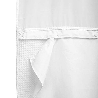 Barossa Design 70x54 Snap-in Shower Curtain Replacement Liner White | 2 Bottom Magnets, Fabric, Removable, Water Repellent, Machine Washable, Hotel Style, 70" W x 54" H Inner Liner - color: White, size: 70"W x 54"L (Pack of 1)