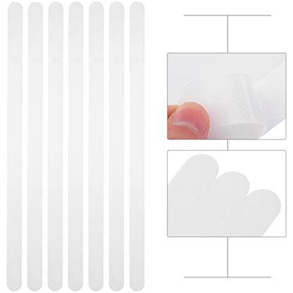 12pcs Non-Slip Bathtub Stickers Transparent Anti-Skid Decals for Bathroom Safety Easy to Install Peva Adhesive Strips for Elderly Grip