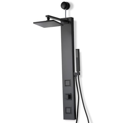 Dion Series 39 In. 2 Jetted Shower Tower With Heavy Rain Shower And Body | Easy Installation With Existing Water Line, Premium Stainless Steel Design, Effortless Diy Installation