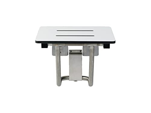 Folding Shower Chair for Elderly and Disabled | ADA Folding Shower Seat Wall Mounted Holds up to 400 lbs | Phenolic Resin Shower Chair for Inside Shower 304 Stainless Steel | 18”x16” - size: 18 x 16