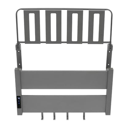 Towel Warmers for Bathroom, Wall Mounted Heated Towel Rack with Timer & Temperature Control, LED Touch Screen, Waterproof Aluminum Electric Towel Warmer Rack with Foldable Shelf (Grey)