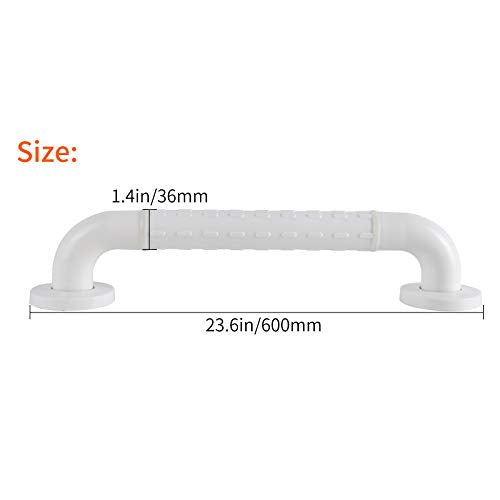Non-Slip handrails, Stainless Steel Shower Safety Handles, Suitable for bathrooms, Elderly, Handicapped, Handicapped, and Pregnant Women (White, 23.6 1.4in) - size: 23.6*1.4in