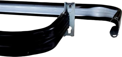 Yafa Home Fashion Heavy Duty Single Standard Adjustable Curtain Rod Hardware Included - color: Black, size: 26” - 48”