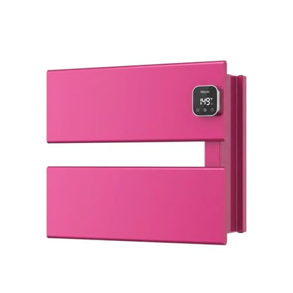 2 Panel Pink Heated Towel Rack for Bathroom Towel Warming | Fast-heat in 2-3 minutes. Dry towels in 4 hours. Smart thermo control and precise timer, Work with Smart Plug. - size: 2 Panel
