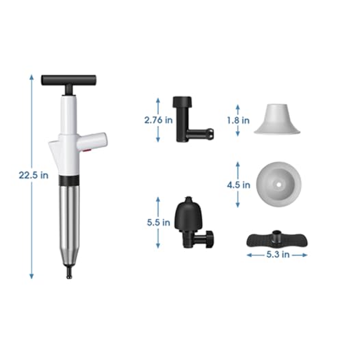 TheElves Toilet Plunger Heavy Duty High Pressure Clog Remover
