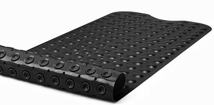 Extra-Long Non-Slip Bathtub & Shower Mat 39”x16” (Smooth/Non-Textured Tubs Only) Safe, Clean, Machine-Washable, Superior Grip&Drainage, Vinyl, Opaque Black - color: Opaque Black, size: 39" x 16" (Rectangular)