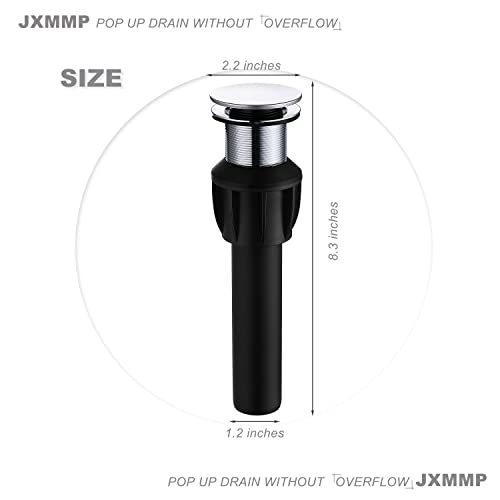 Chrome Tall Bathroom Faucet with Sink Drain and Supply Lines, JXMMP Single Handle Vessel Sink Faucet Chrome Single Hole, Stainless Steel Vessel Faucet JXM1001CP - color: Chrome, size: Tall Faucet