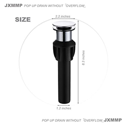 Chrome Tall Bathroom Faucet with Sink Drain and Supply Lines, JXMMP Single Handle Vessel Sink Faucet Chrome Single Hole, Stainless Steel Vessel Faucet JXM1001CP - color: Chrome, size: Tall Faucet