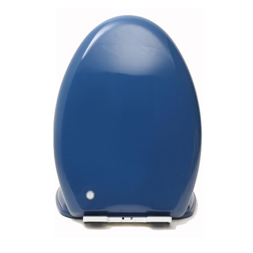Toilet Seat with Quick Release, 18.5" Standard Slow Close Detachable PP Bathroom Aessory for Regular Toilet Bowls - color: Sapphire Blue