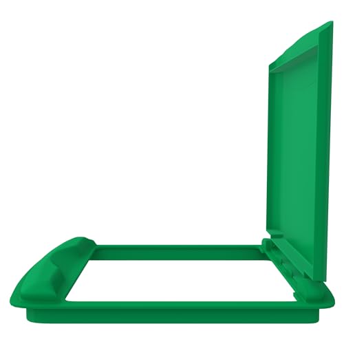 Rev-A-Shelf 50 Qt Under Sink Garbage Can Lid for Base Kitchen and Bathroom Cabinet, Replacement Plastic Trash Bin Lid Only, Green, RV-50-LID-G-1-40 - color: Green, size: 50 QT