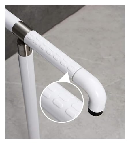 Shower Handle, Shower Grab Bar, Bathroom Grab Bar Bathroom Safety Rail Support Drop Down,Wall Mounted Folding Rail,Folding Support Rail with Leg
