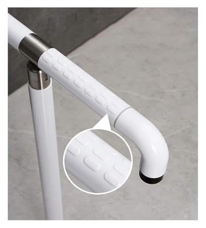 Shower Handle, Shower Grab Bar, Bathroom Grab Bar Bathroom Safety Rail Support Drop Down,Wall Mounted Folding Rail,Folding Support Rail with Leg