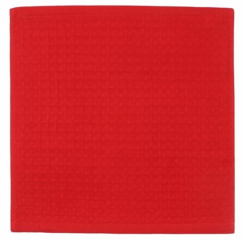 Washcloths Cotton Dish Cloths, 8 Pack,12”x12”,Red Dish Rags | Absorbent Wash Cloths For Bathroom&Kitchen, Soft Kitchen Washcloths Wash Rags, Double Deck Small Hand Towels For Kicthen - color: Red