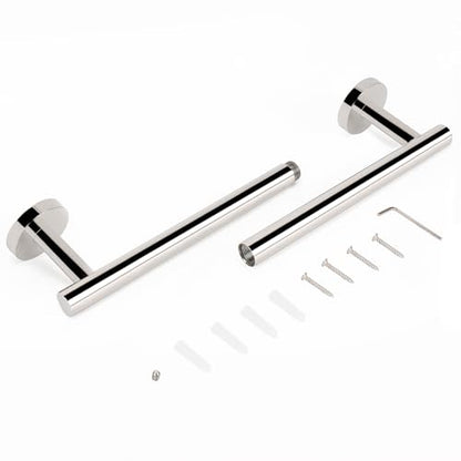 NearMoon Bath Towel Bar, Thicken Stainless Steel Shower Towel Rack Holder Wall Mounted for Bathroom, 20-lnch Overall Length-17-lnch Usable Hanging Space (1 Pack, Chrome Finish) - color: Chrome Finish, size: 20 Inch