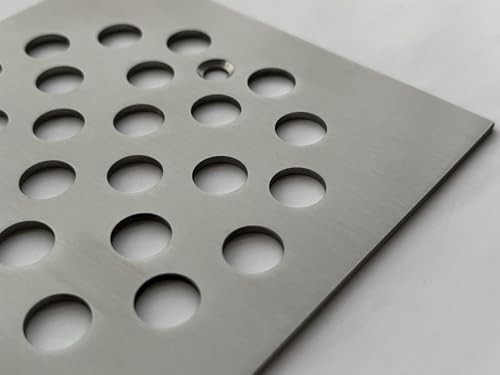 4-1/4 Inch Screw-in Square Floor Drain Cover Replacement Shower Grates with Screws (Brushed Nickel) - color: Brushed Nickel