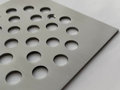 4-1/4 Inch Screw-in Square Floor Drain Cover Replacement Shower Grates with Screws (Brushed Nickel) - color: Brushed Nickel