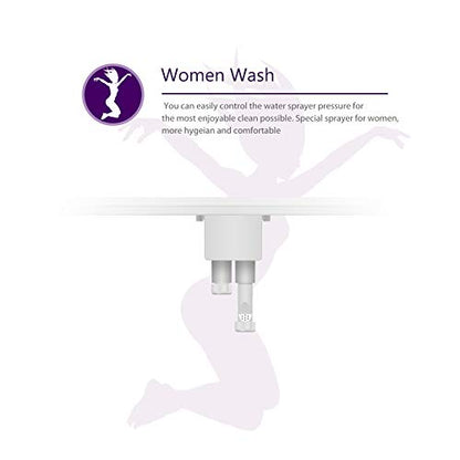 Dual Nozzle Hot and Cold Bidet- Self Cleaning Hot and Cold Water Bidet Non-Electric Mechanical Bidet Toilet Attachment - with Temperature (Silver)