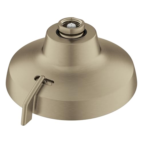 GROHE Aquabooster Tempesta 140 High Pressure Shower Head, Multi-Spray – 1.75 GPM Round Fixed Wall Mount, Brushed Nickel 111746EN00 - color: Brushed Nickel