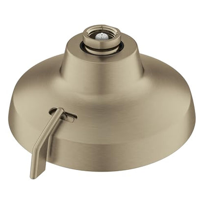 GROHE Aquabooster Tempesta 140 High Pressure Shower Head, Multi-Spray – 1.75 GPM Round Fixed Wall Mount, Brushed Nickel 111746EN00 - color: Brushed Nickel