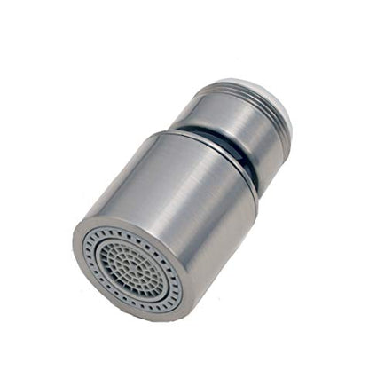 Dual-function 2-Flow Kitchen Sink Aerator, 360-Degree Swivel Faucet Aerator Dual Sprayer, with Gasket Faucet Replacement Part Brass Sweivel Aerator 15/16" Male Threaded, Stainless Steel Finish