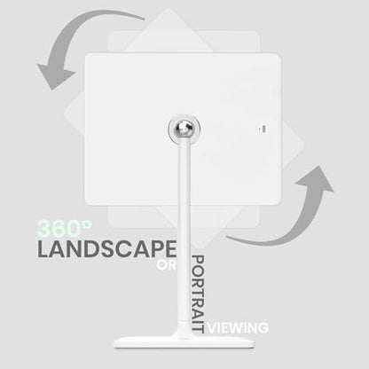Orbit LED Vanity Mirror with Lights, 7X/1X Magnification, Dimmable & USB-C Rechargeable Tabletop Mirror (Alpine White) - color: Alpine White