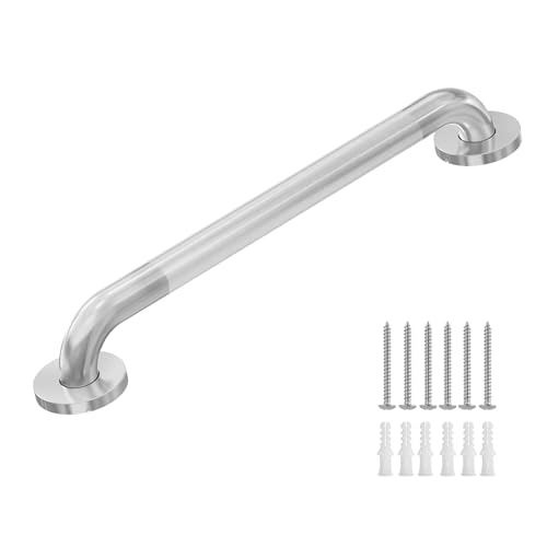 Shower Grab Bars for Seniors, Bathroom Safety Bar 12 Inch | 304 Stainless Steel Balance Handrail, ADA Compliant, Non-Slip Shower Handles for Elderly, Handicap, Children and Disabled - size: 12 Inch